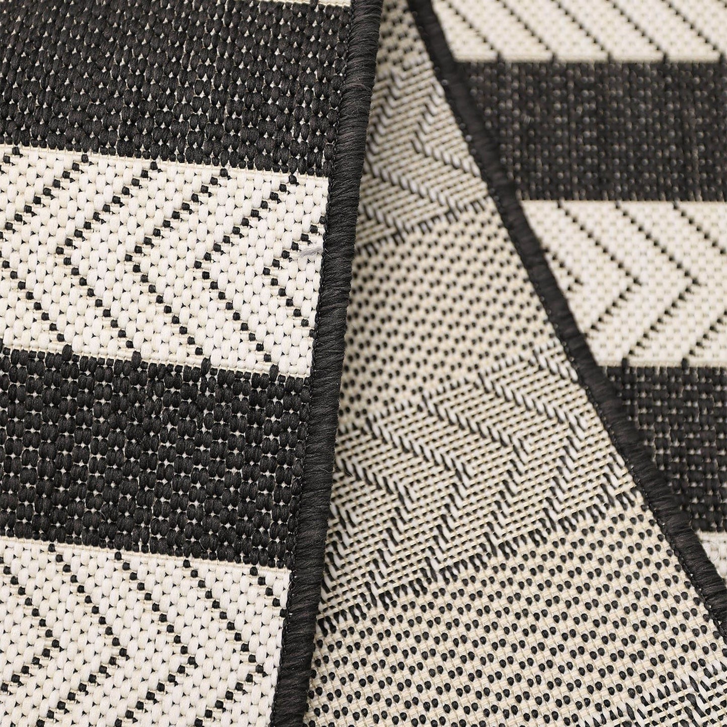 County Stripe Black Rug