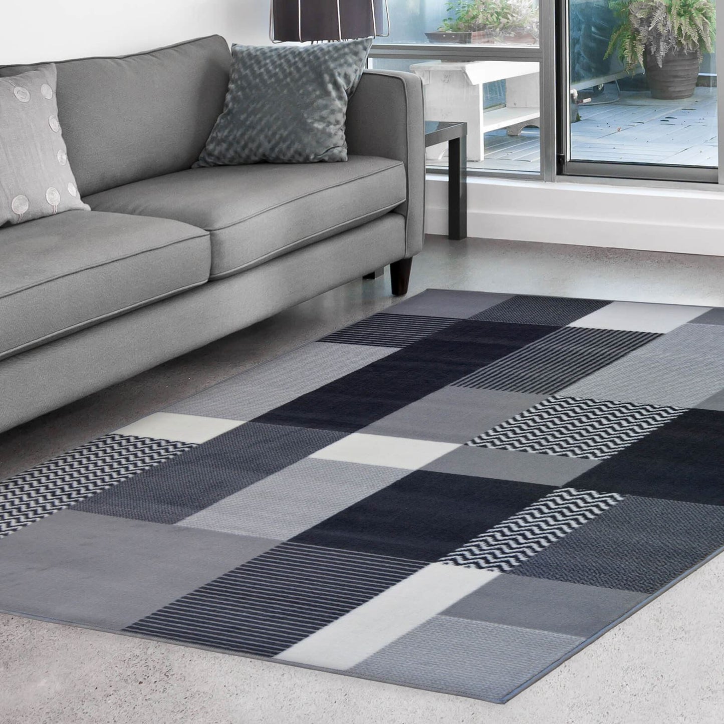Maestro Montreal Grey Blocks Rug