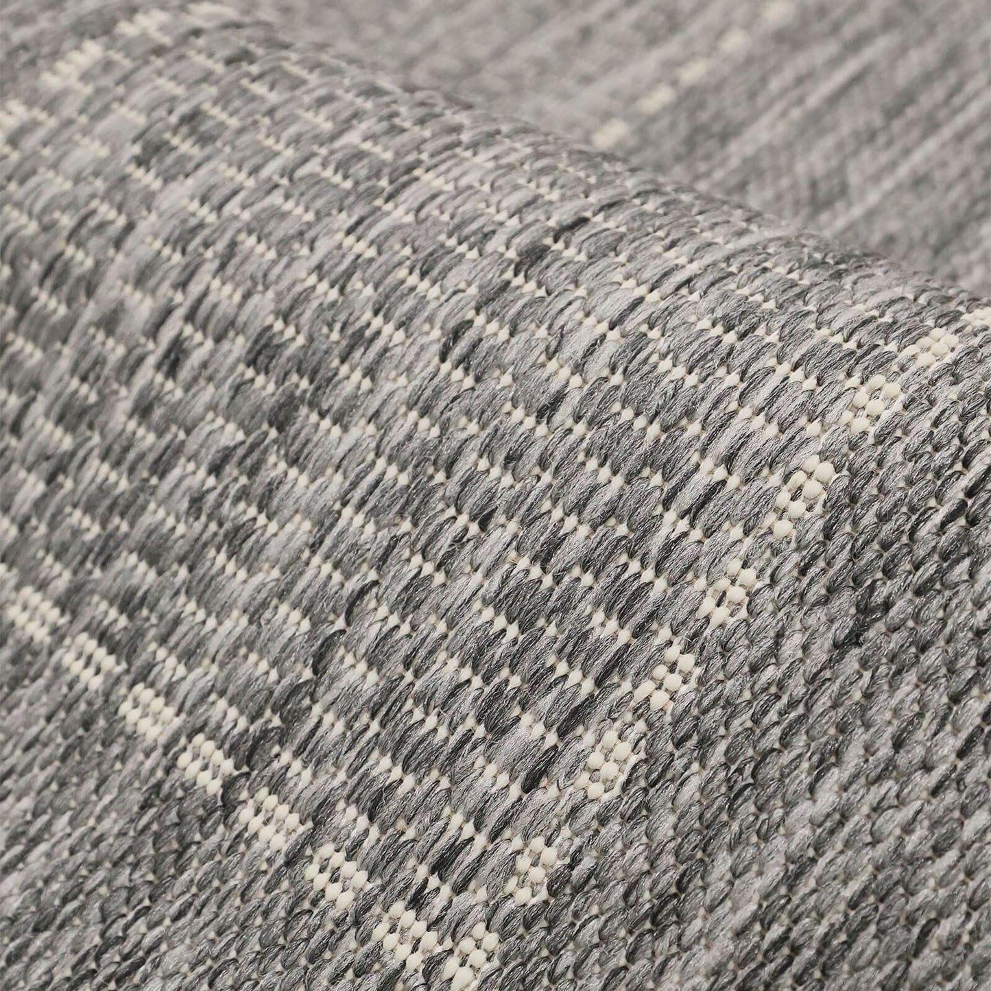 Flatweave Gel Check Latte Rug