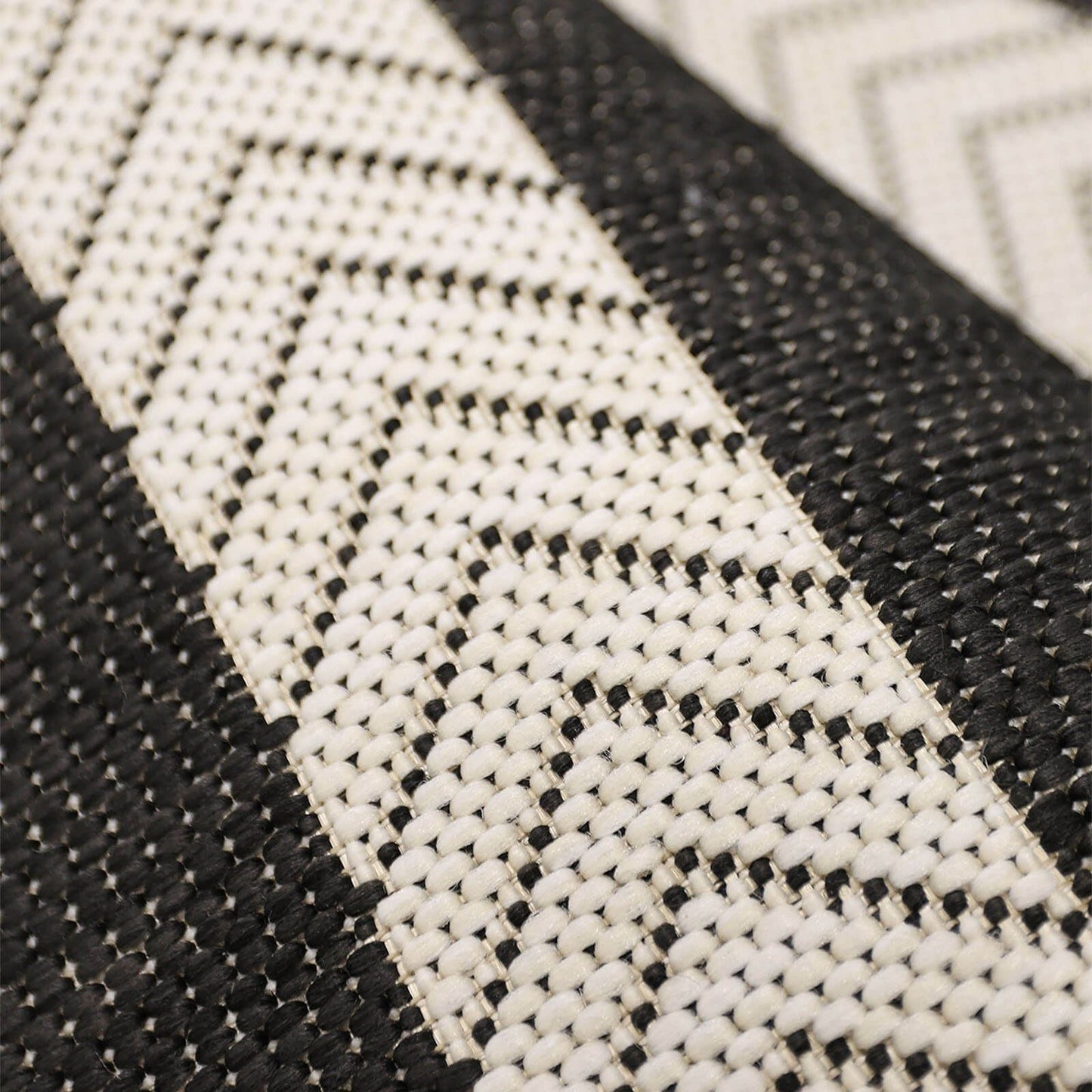 County Stripe Black Rug