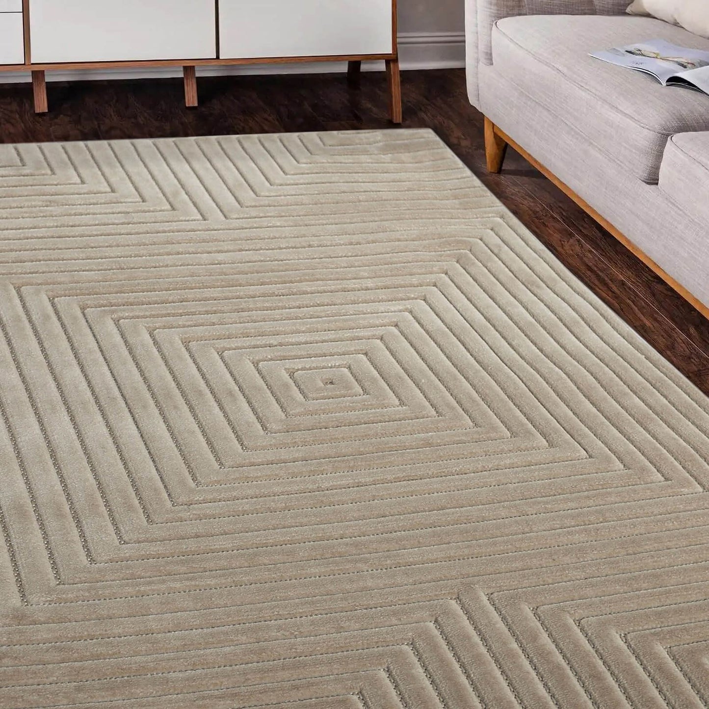Malmo Squares Natural Rug