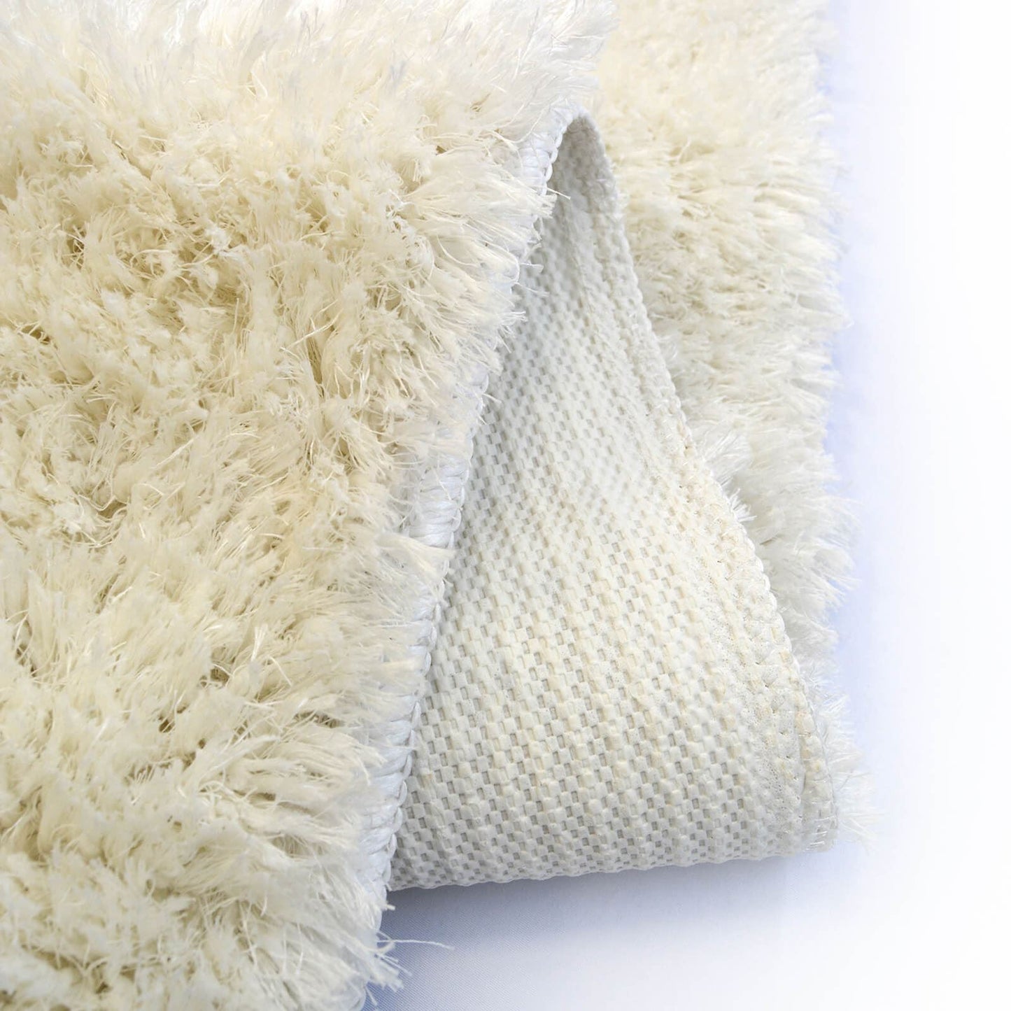 Soft Washable Cosy Ivory Plain Rug