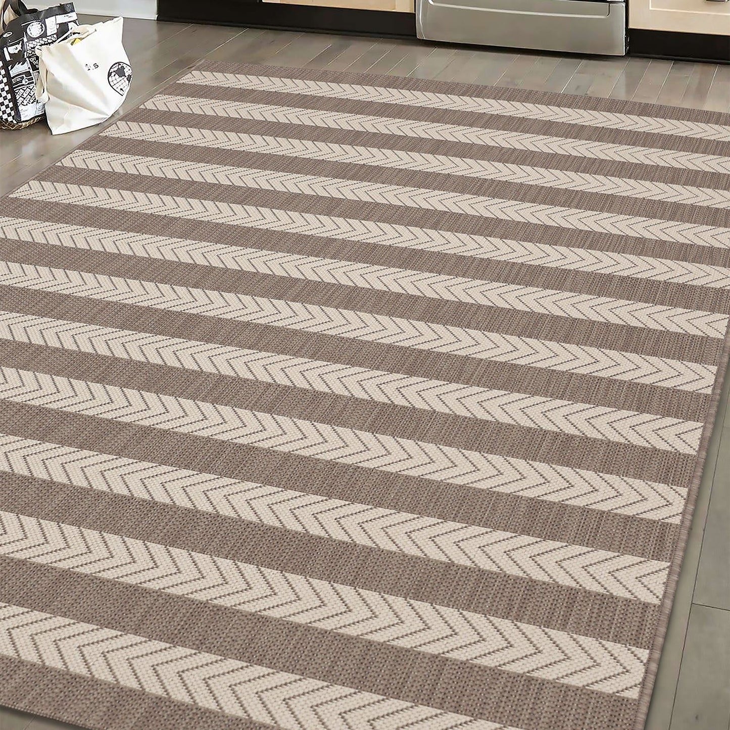 County Stripe Natural Rug