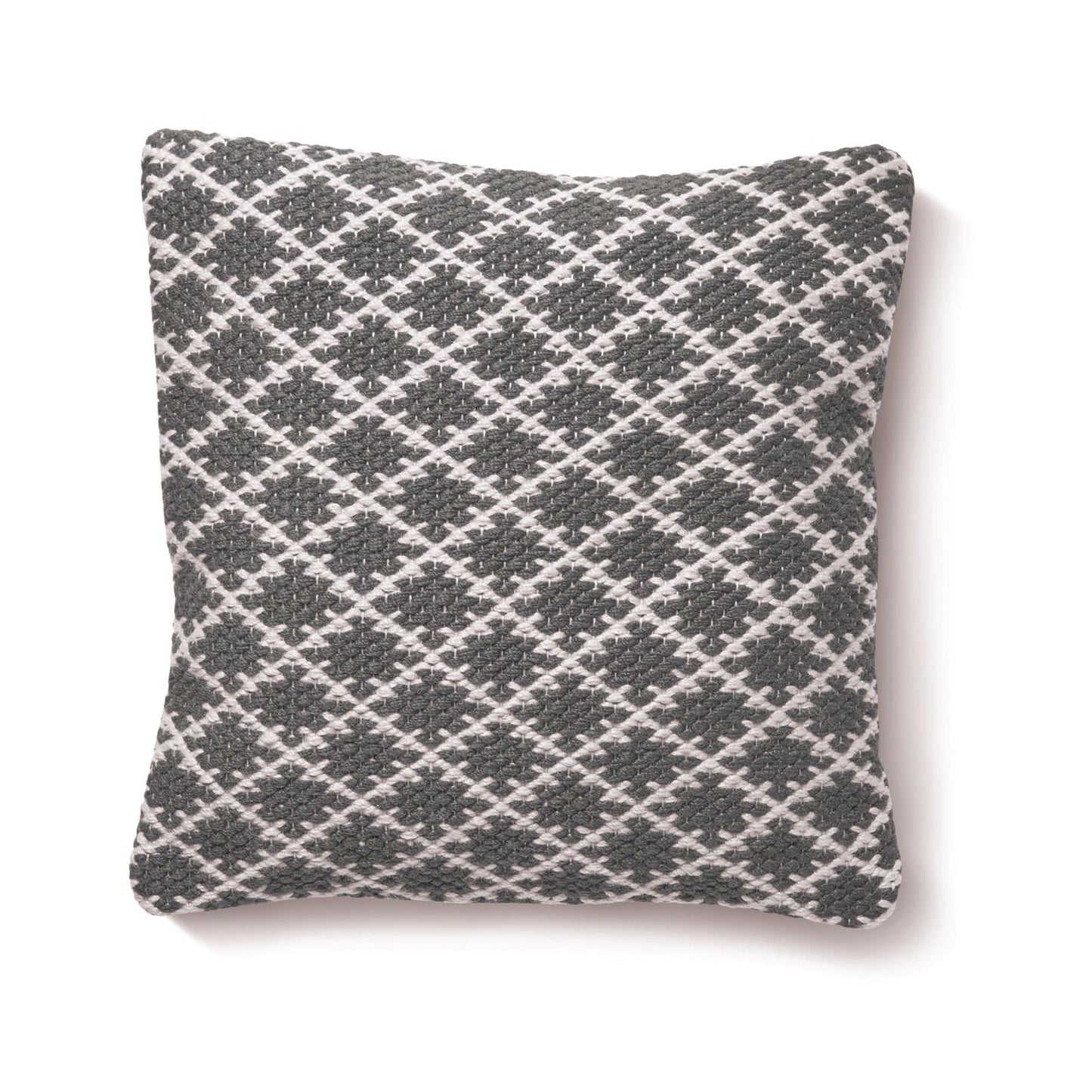 Hug Rug Woven Trellis Cushion Warm Grey 45x45 Rug