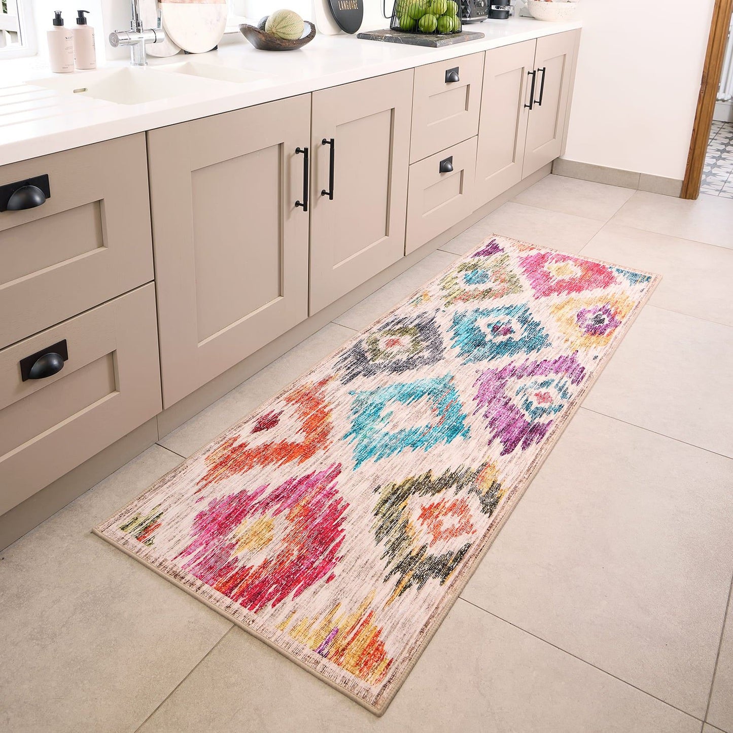 Hug Rug Eco-Washable Painted Ikat Rug