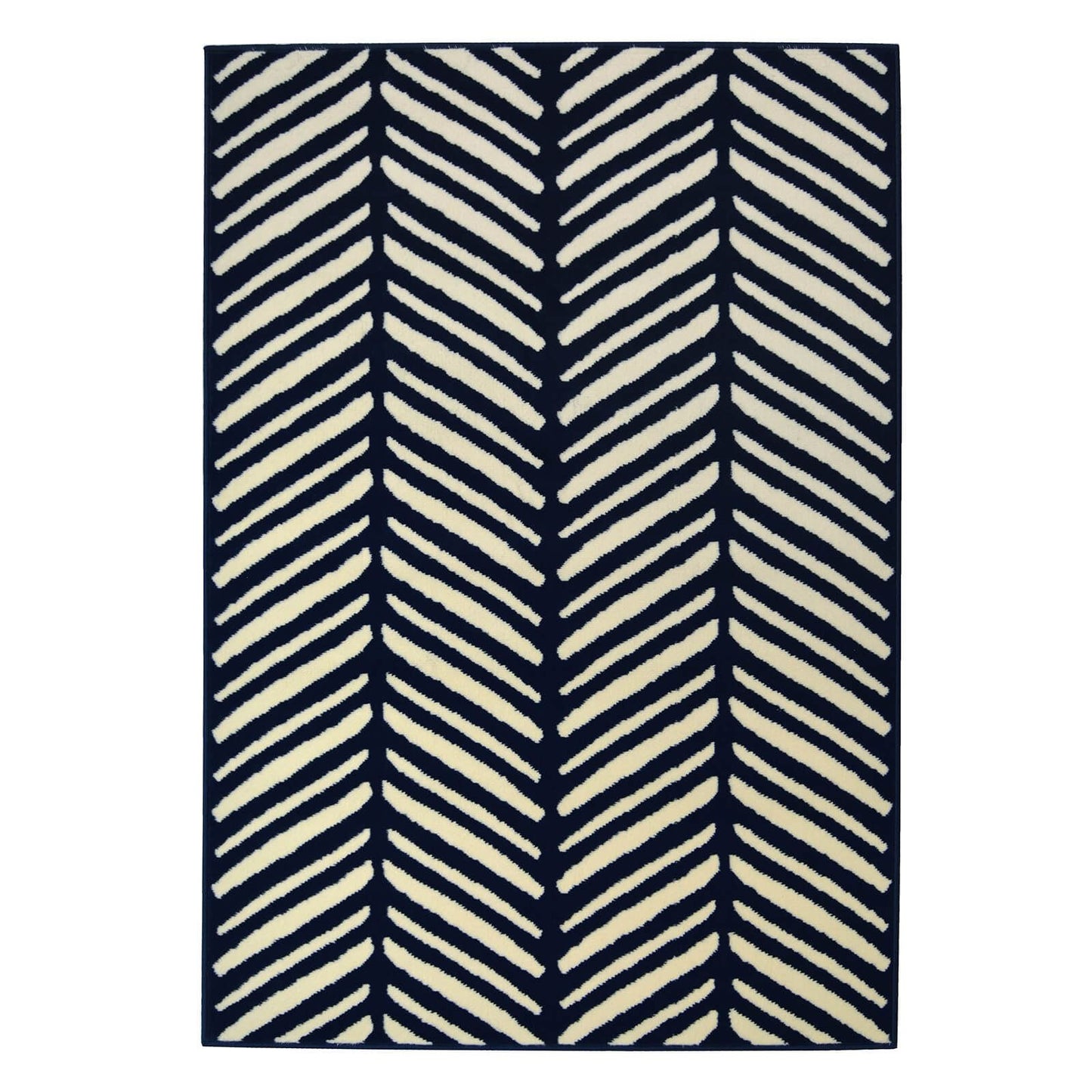 Maestro Herringbone Navy Contemporary Rug
