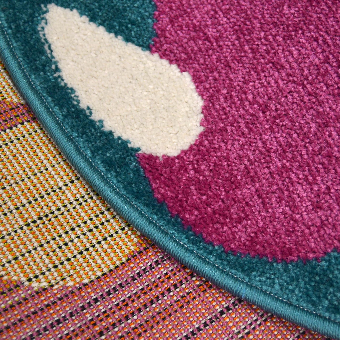 Colour Pop Dino Pink Kids Rug - 080 X 120cm (2ft 6" x 4ft 0")