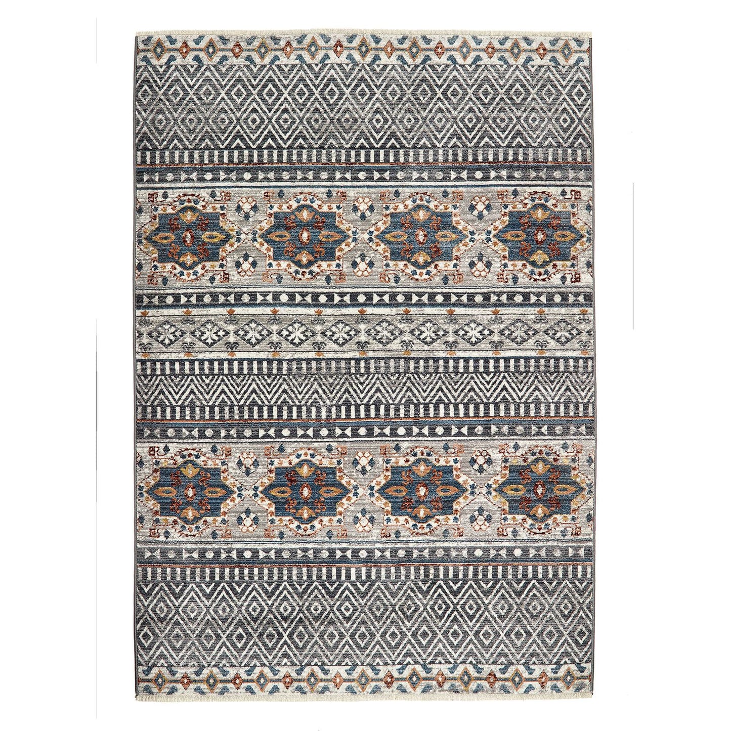 Origins Mandala Stripe Grey 200X300 Rug