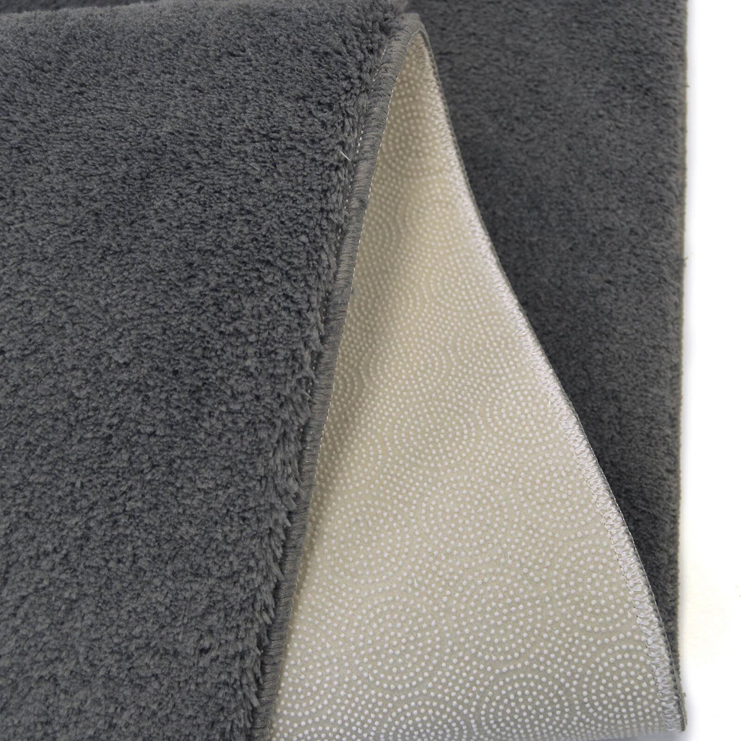 Royale Bathmat Anthracite Plain Rug - 050 X 070cm (1ft 6" x 3ft 0")