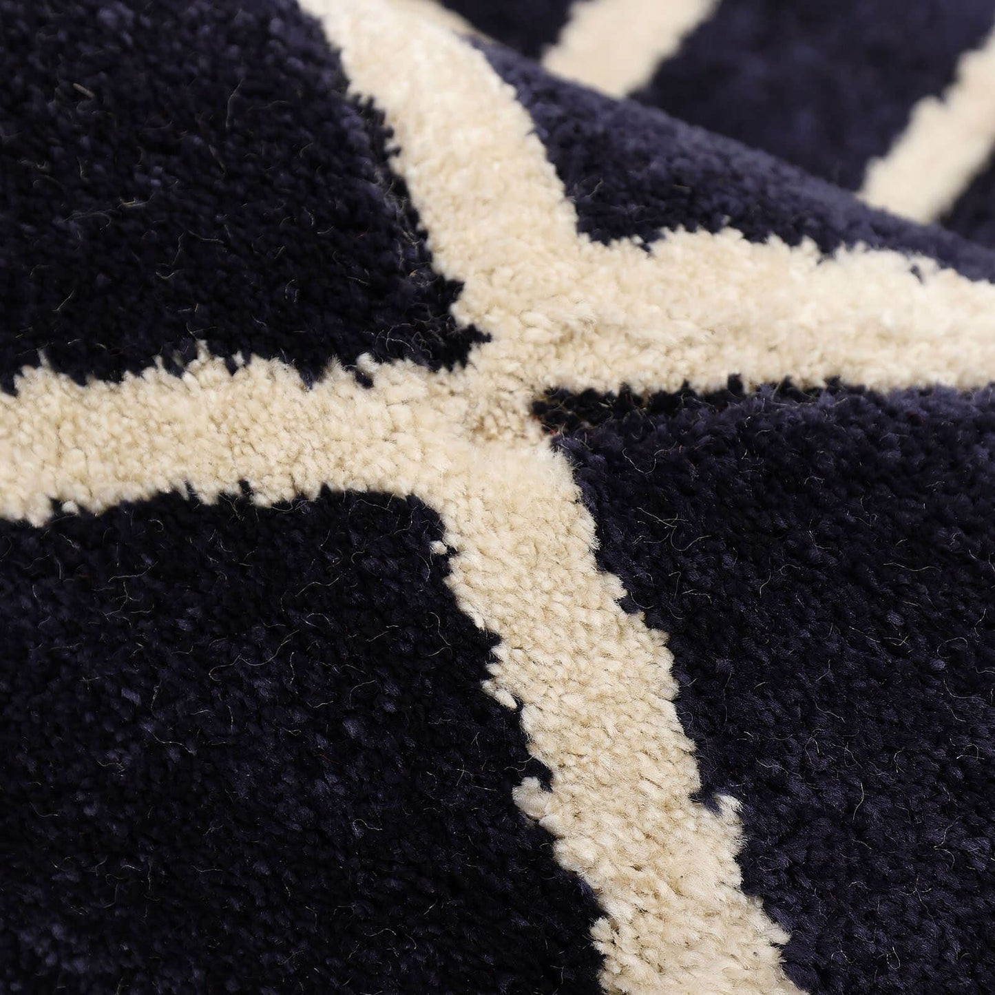 Newport Navy Lattice Rug