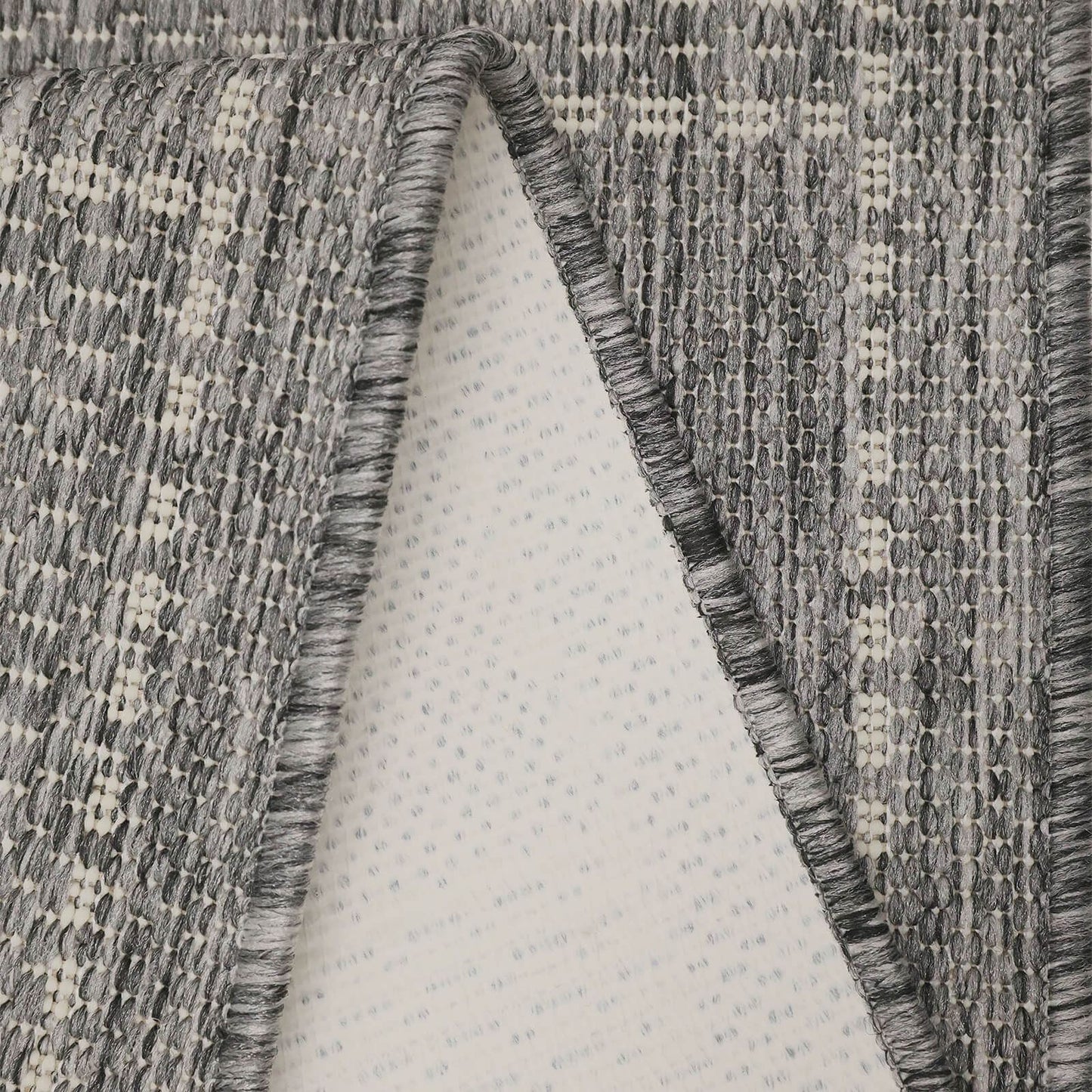 Flatweave Gel Check Latte Rug