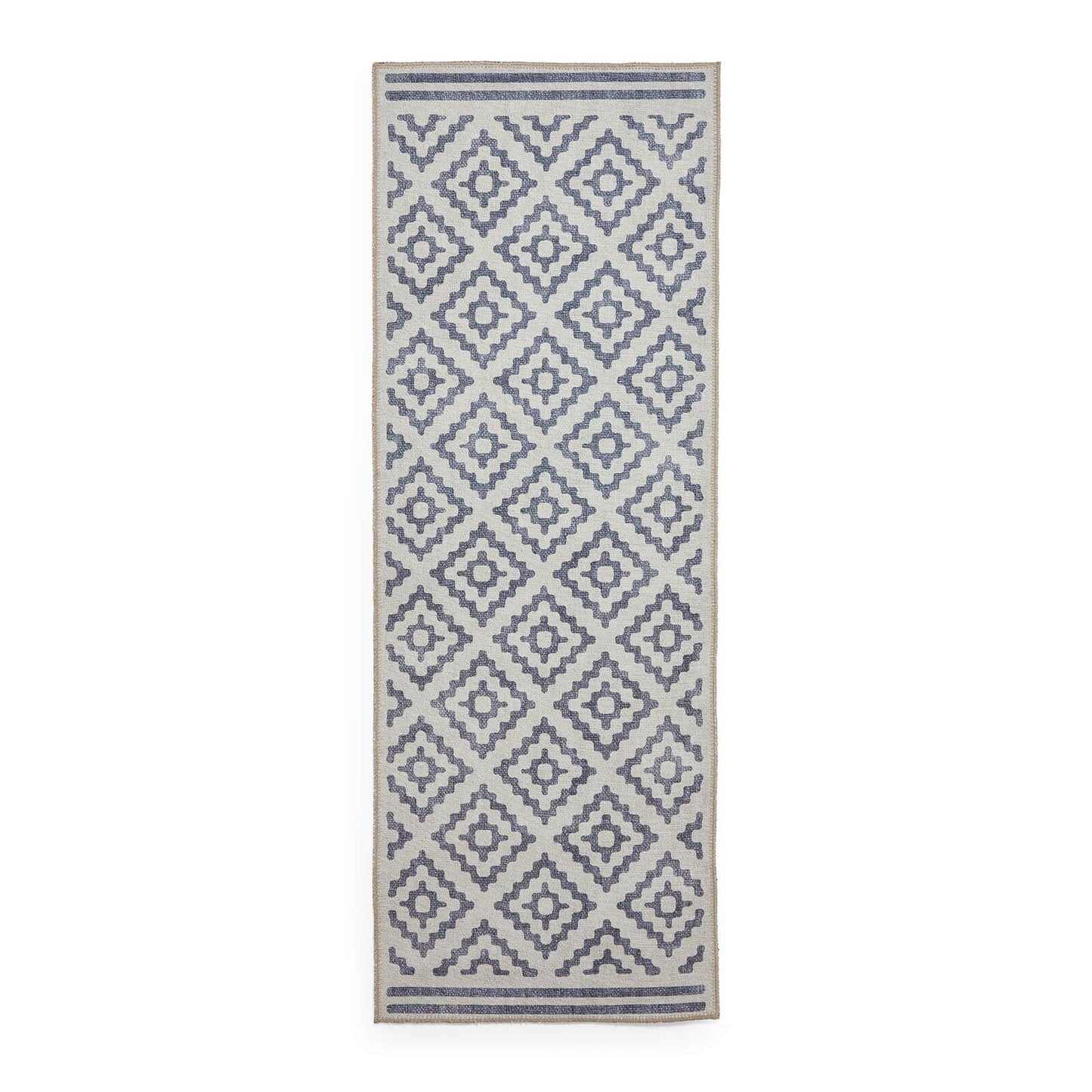 Coral H1058 Blue Modern Washable Rug