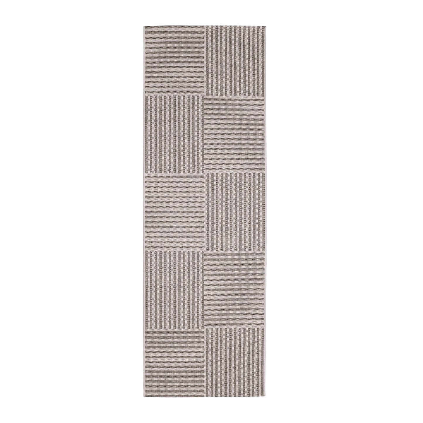 County Multi Stripe Natural Geo Rug