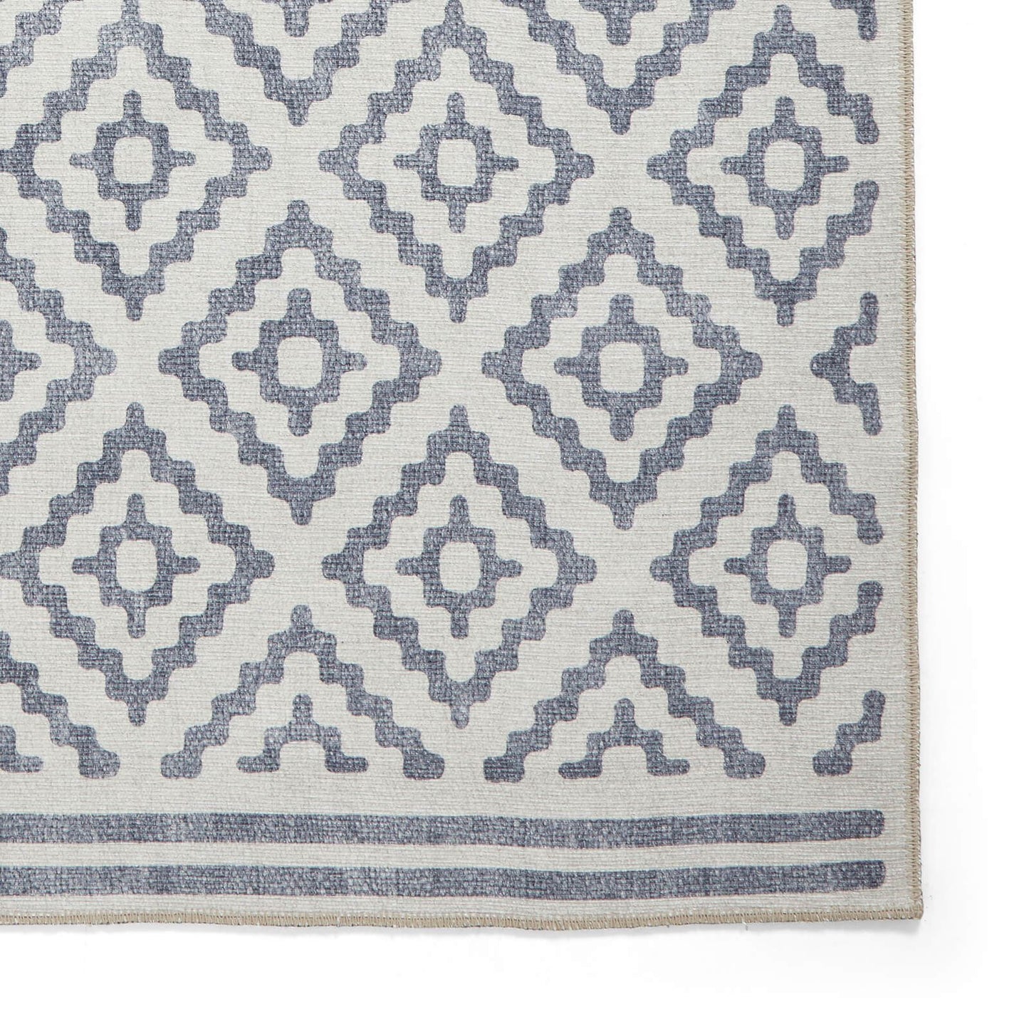 Coral H1058 Blue Modern Washable Rug