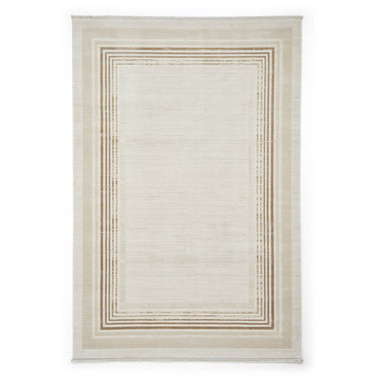 Mirage MR38 Cream Modern Abstract Rug - 200 x 290cm (6ft 6" x 9ft 6")