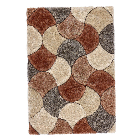 Origins 3D Scallop Ox Red Terracotta Rug