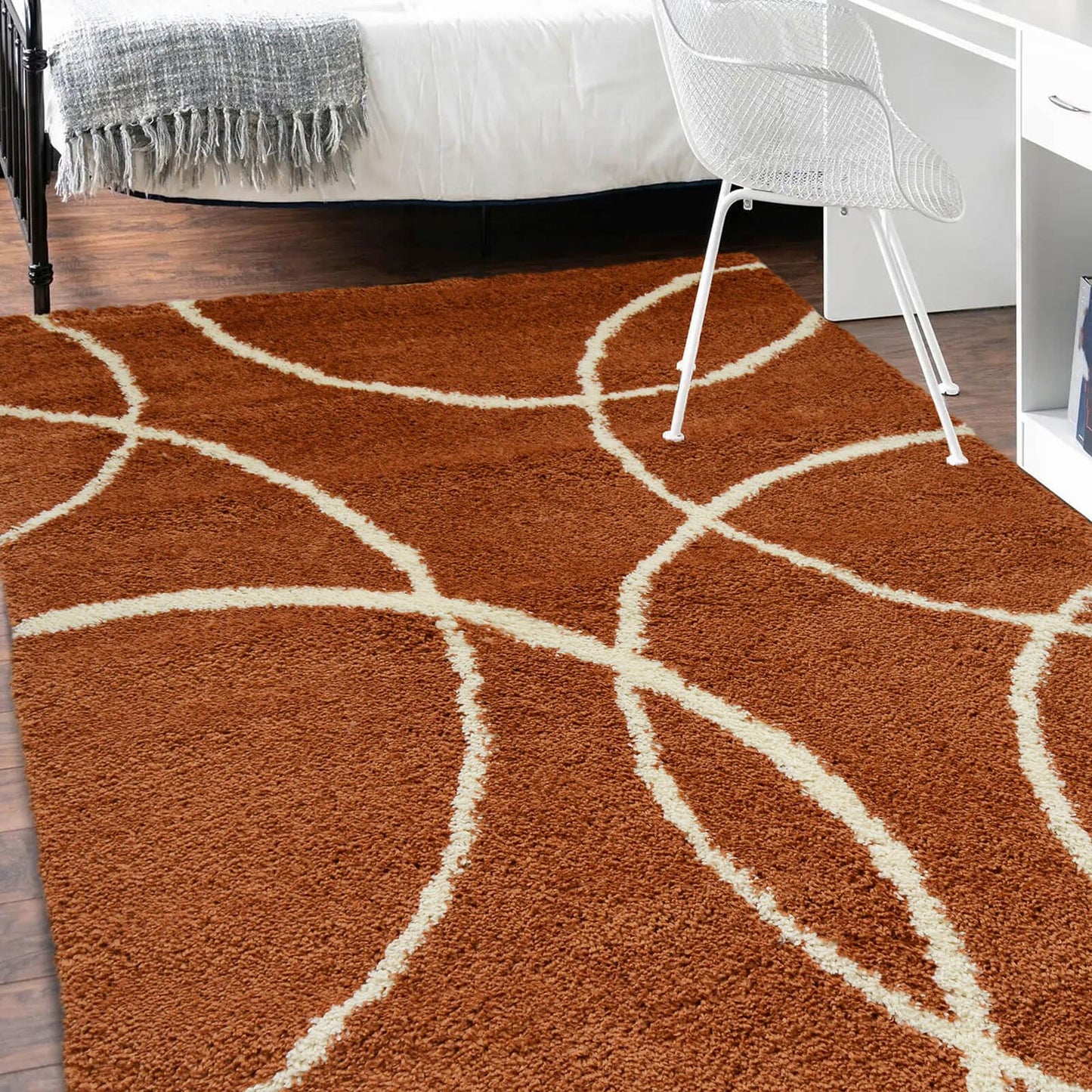 Snug Terracotta Bubbles Rug