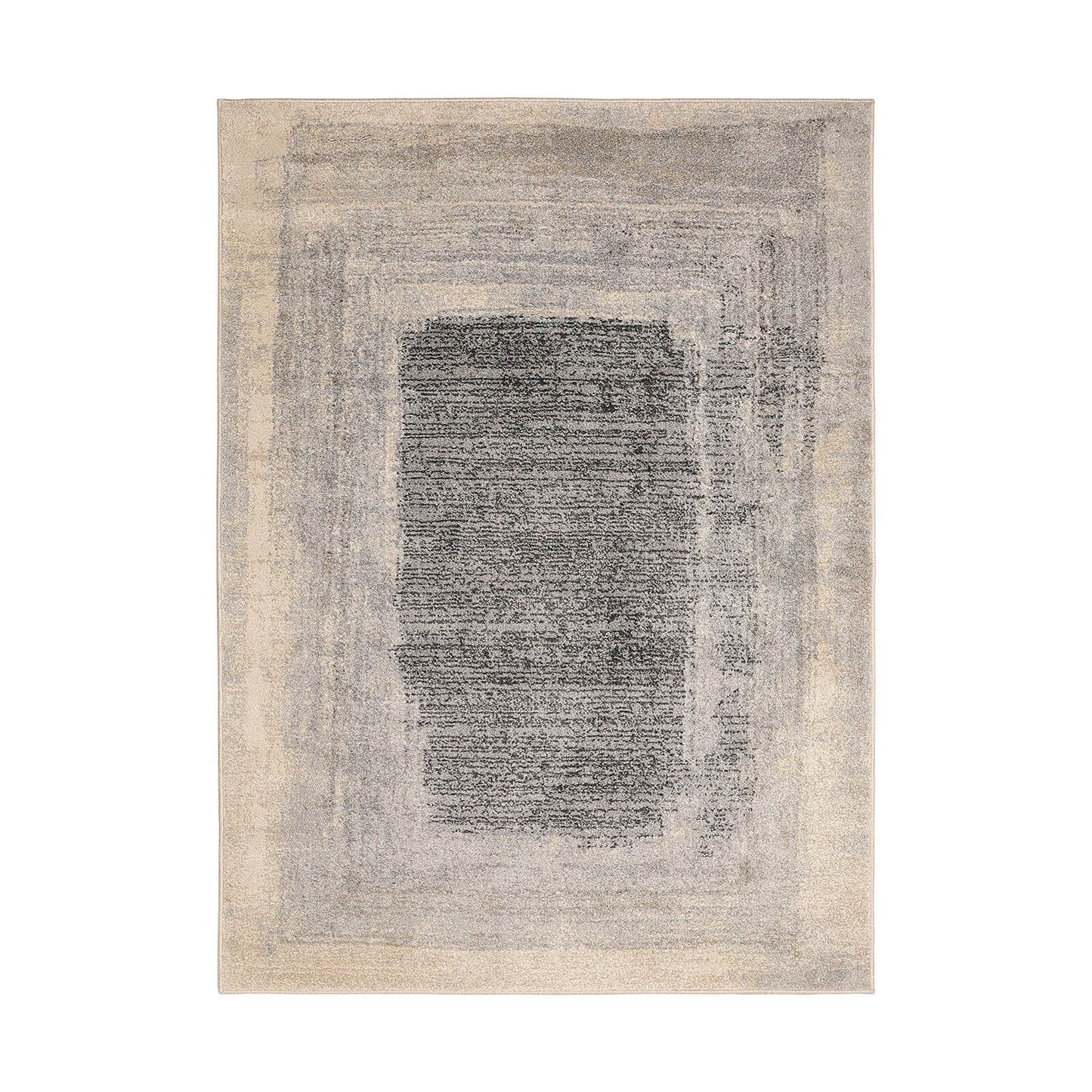 Freya Border Grey Semi Plain Rug