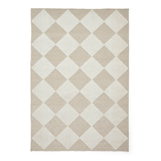 Lyna J0529 Beige/White Washable Rug - 200 x 290cm (6ft 6" x 9ft 6")