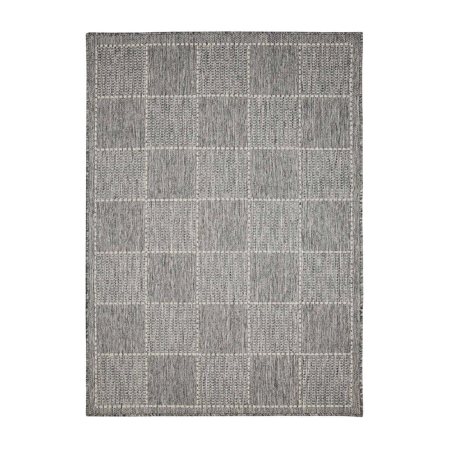 Flatweave Gel Check Latte Rug