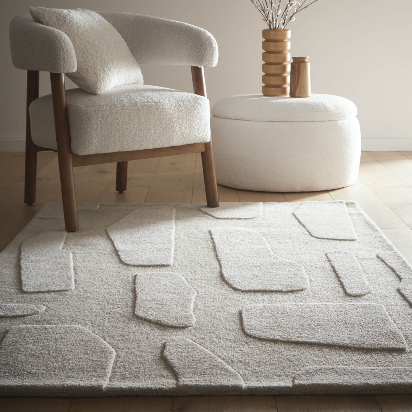 Origins Sculptured Stone Oatmeal Rug