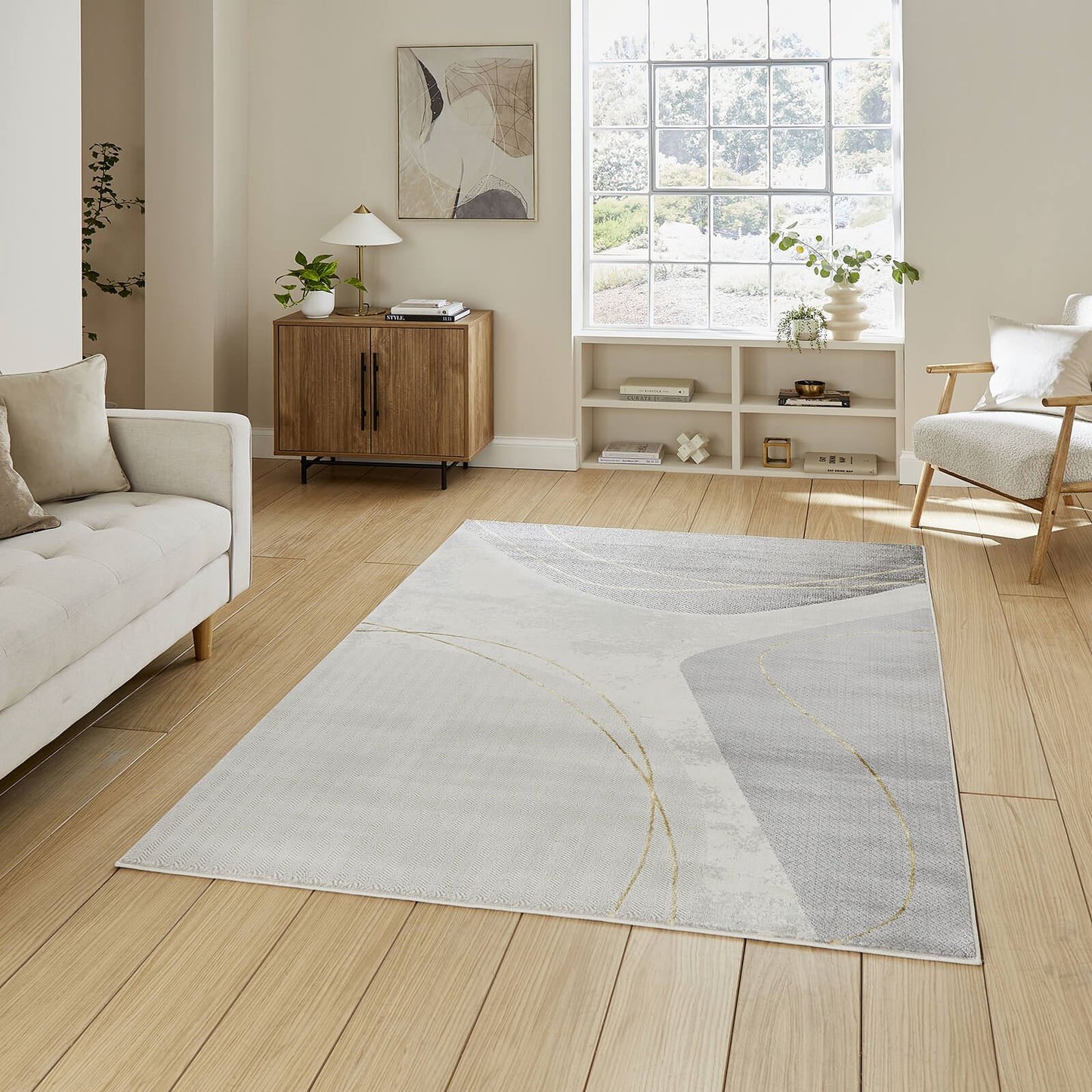 Apollo E9974 Grey/Gold Modern Abstract Rug