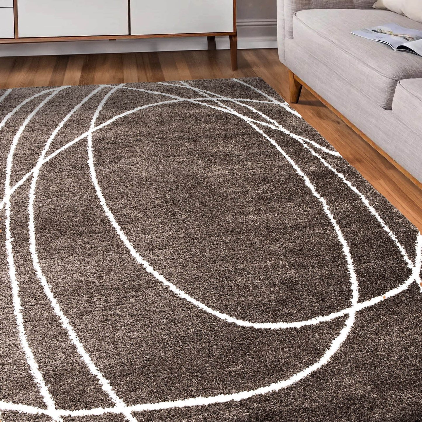 Halo Squiggle Taupe Swirl Rug