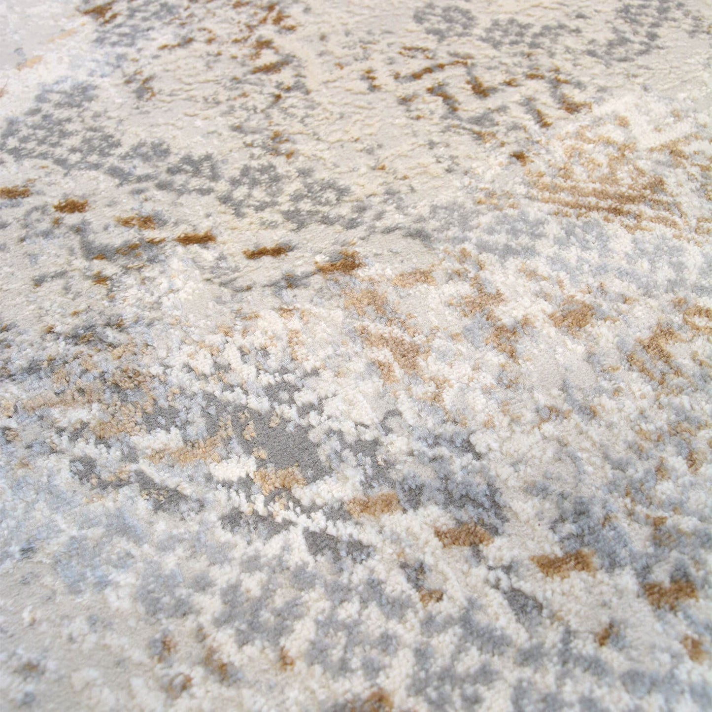 Abstract Square Ochre Rug