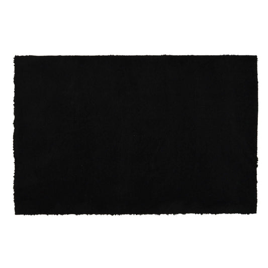 Royale Bathmat Black Plain Rug - 050 X 070cm (1ft 6" x 3ft 0")