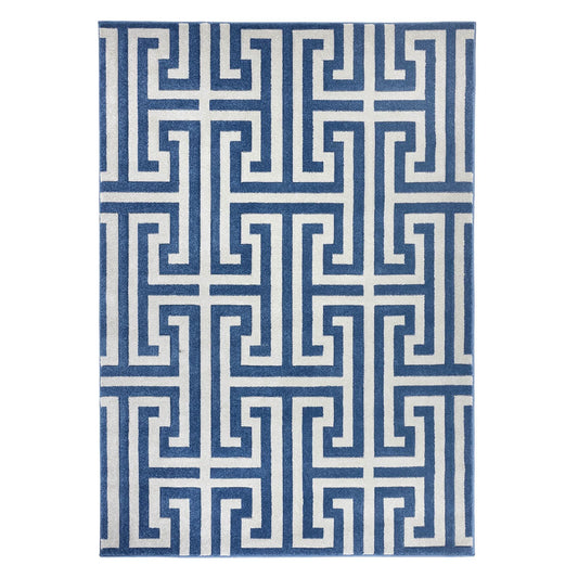 Origins Greek Key Blue Rug