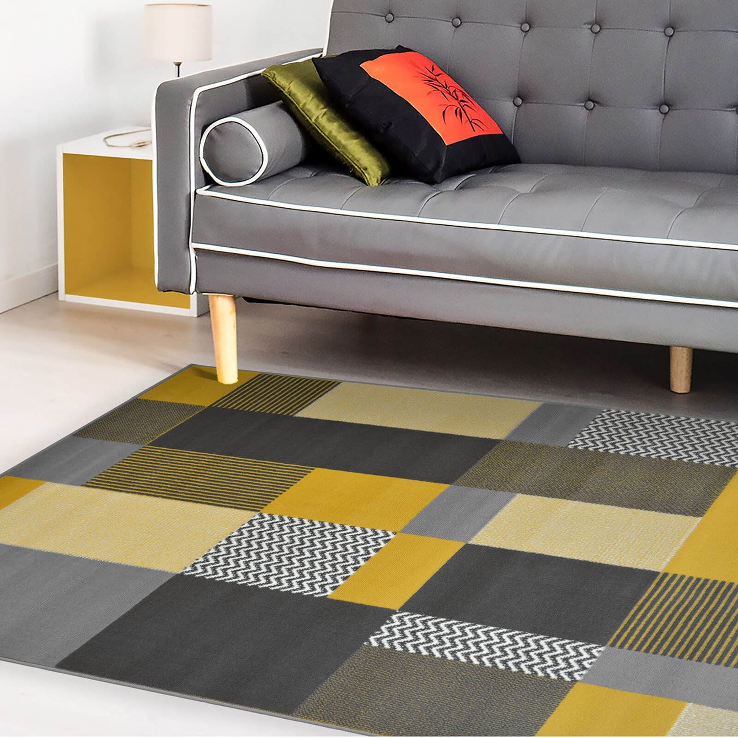 Maestro Montreal Ochre Blocks Rug