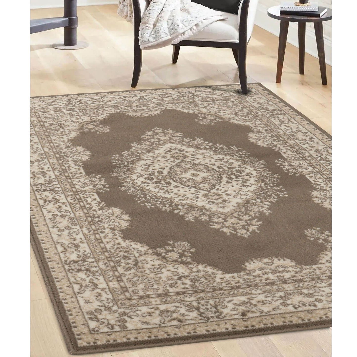 Maestro Taupe Traditional Rug - 060 X 110cm (2ft 0" x 3ft 6")