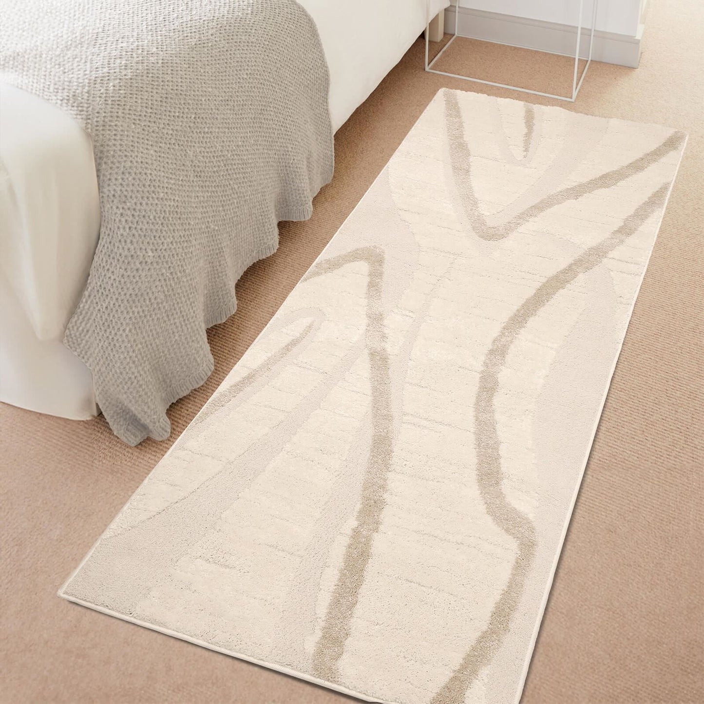 Ava Pave Cream Semi Plain Rug