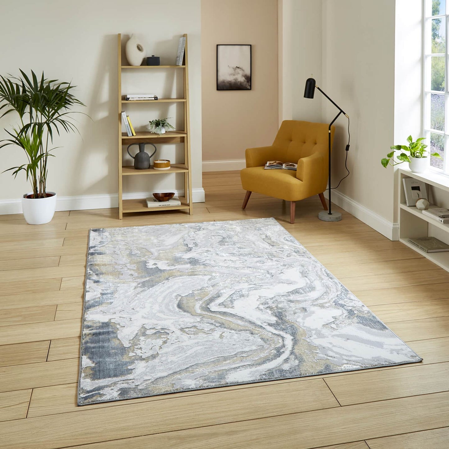 Tidal TL837 Silver/Beige Modern Abstract Rug