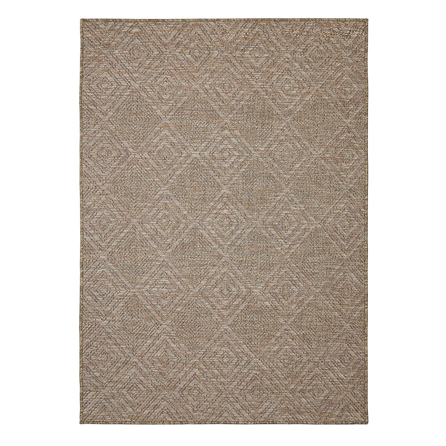 Summer Diamonds Geometric Latte Rug