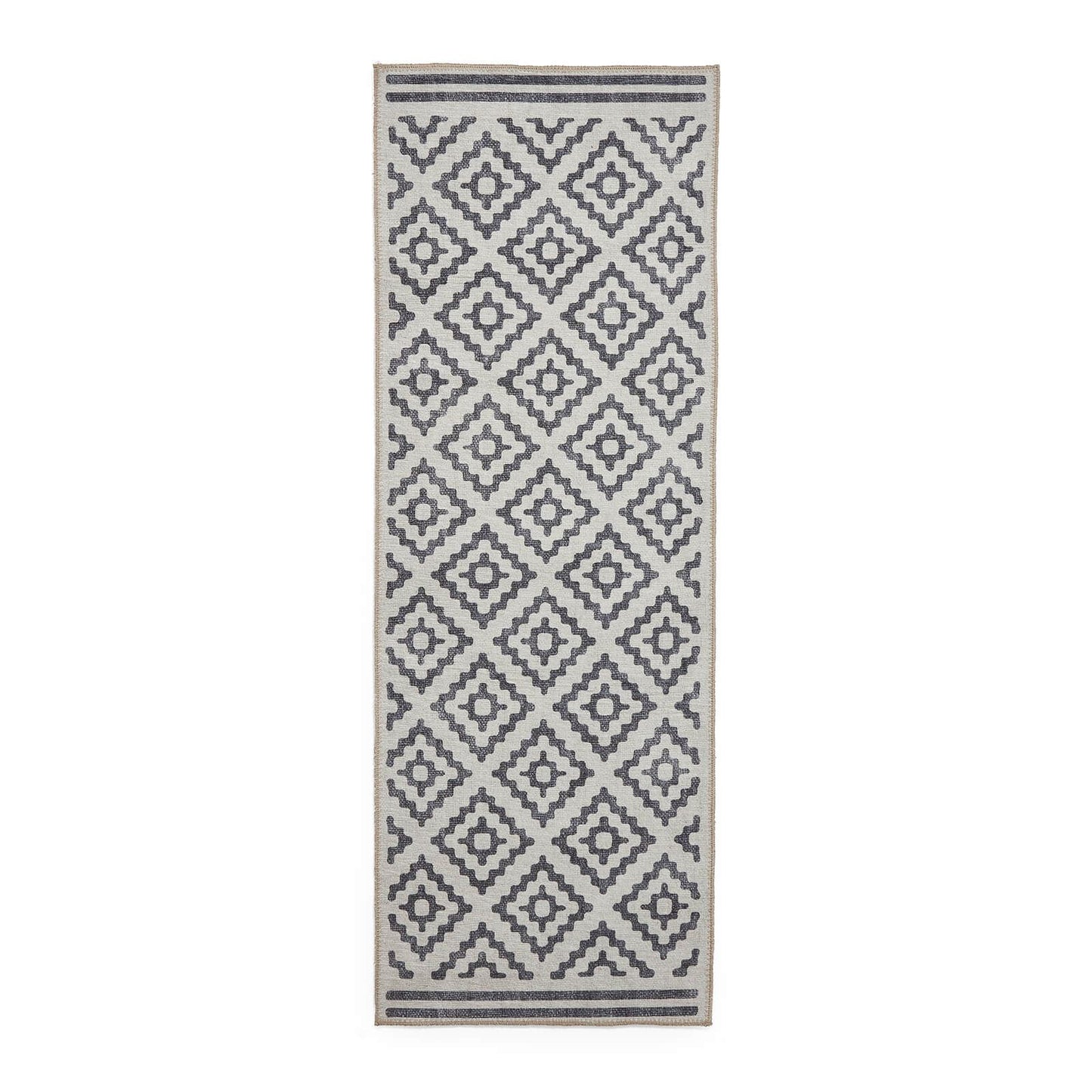 Coral H1058 Grey Modern Washable Rug
