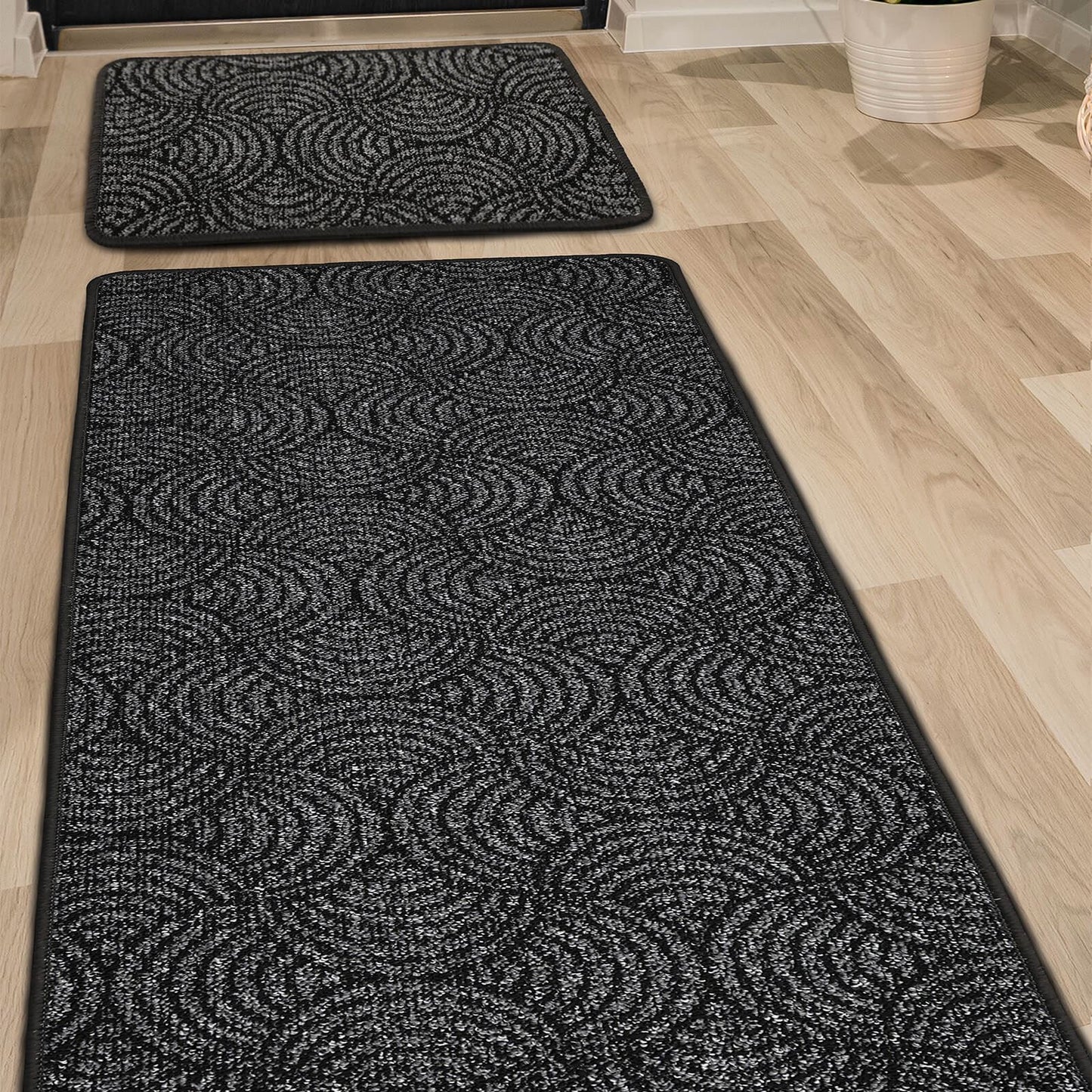 Geo Utility Anthracite Geometric Rug