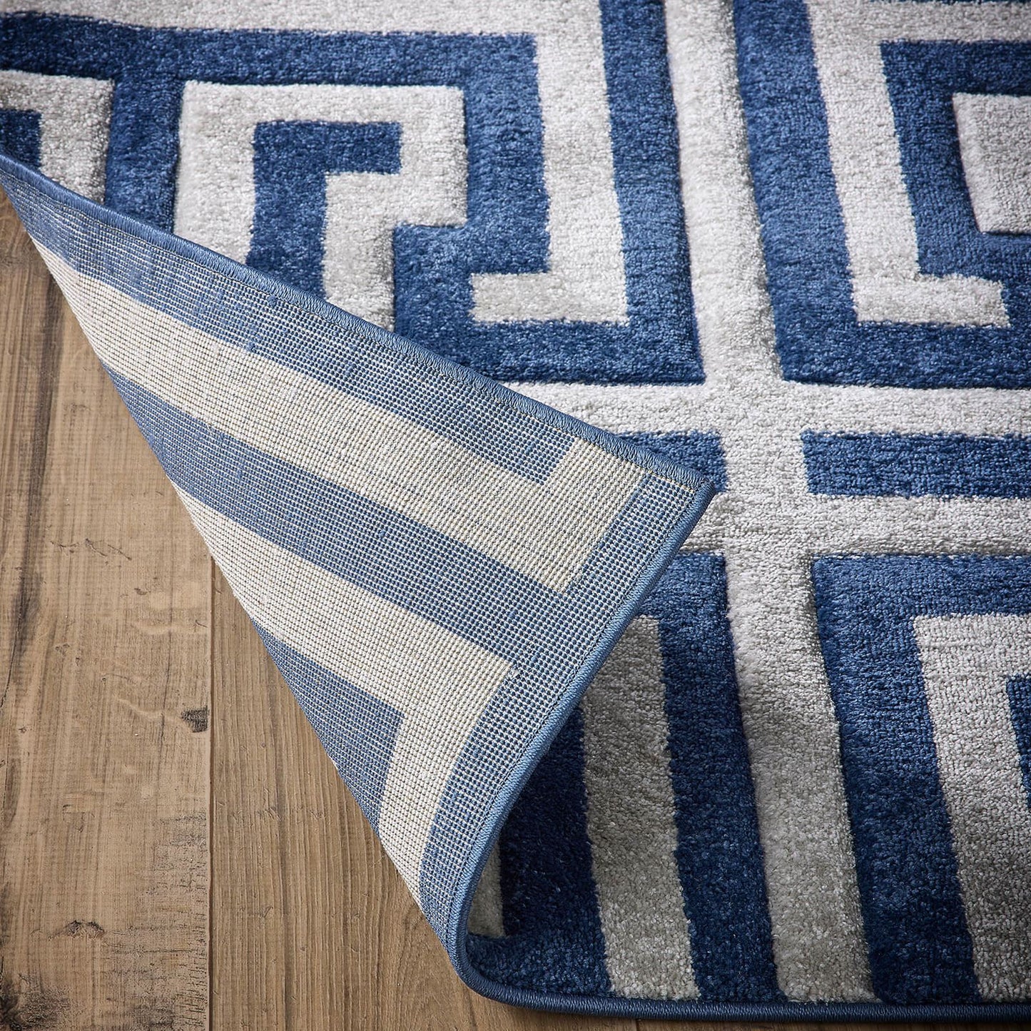 Origins Greek Key Blue Rug