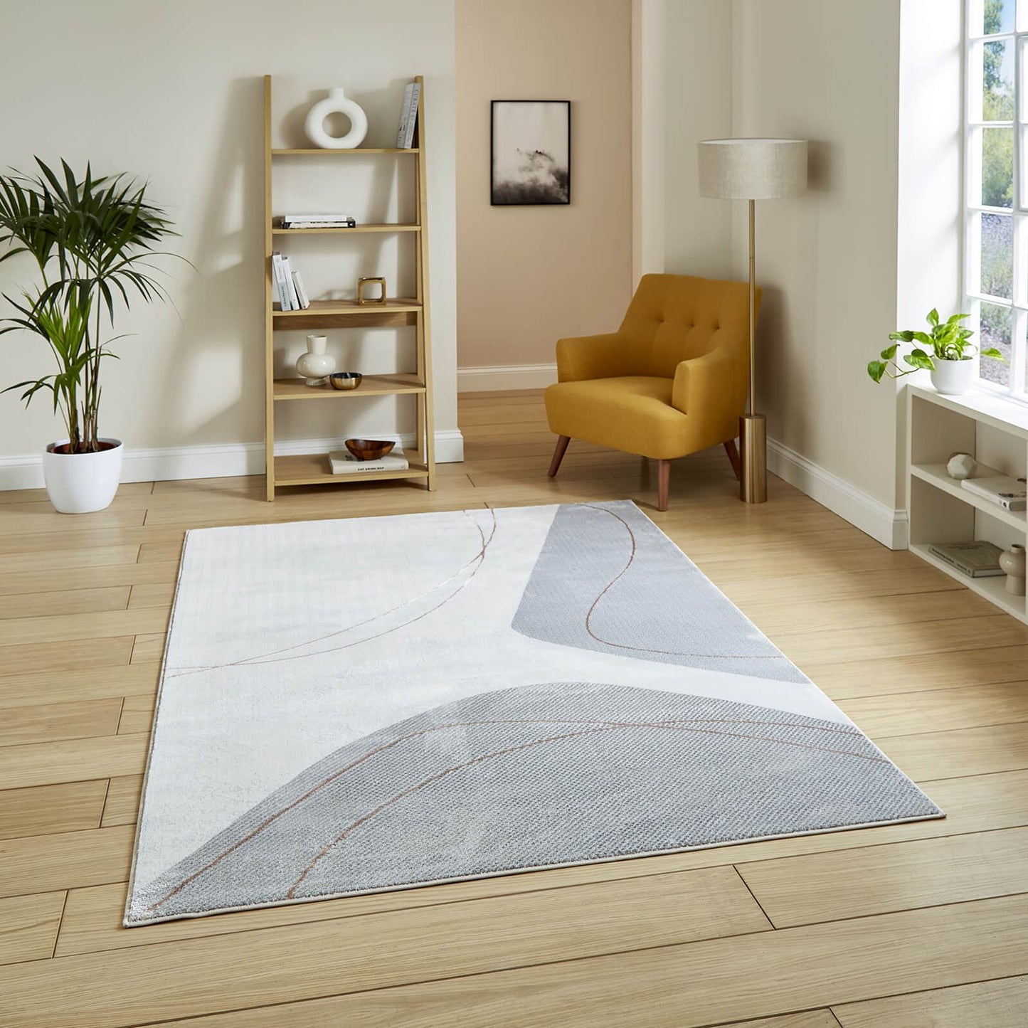 Apollo E9974 Grey/Rose Modern Abstract Rug
