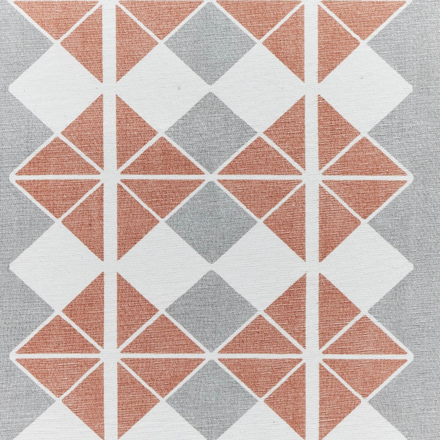 Victoria H1184 Grey/Orange Washable Rug - 75 x 230cm Hall Runner