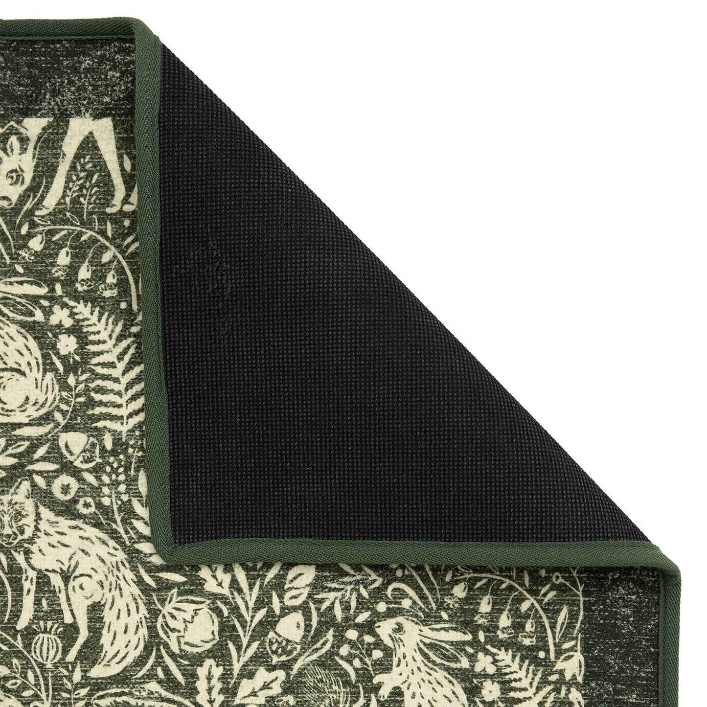 Hug Rug Eco-Washable Whimsical Woodland Green