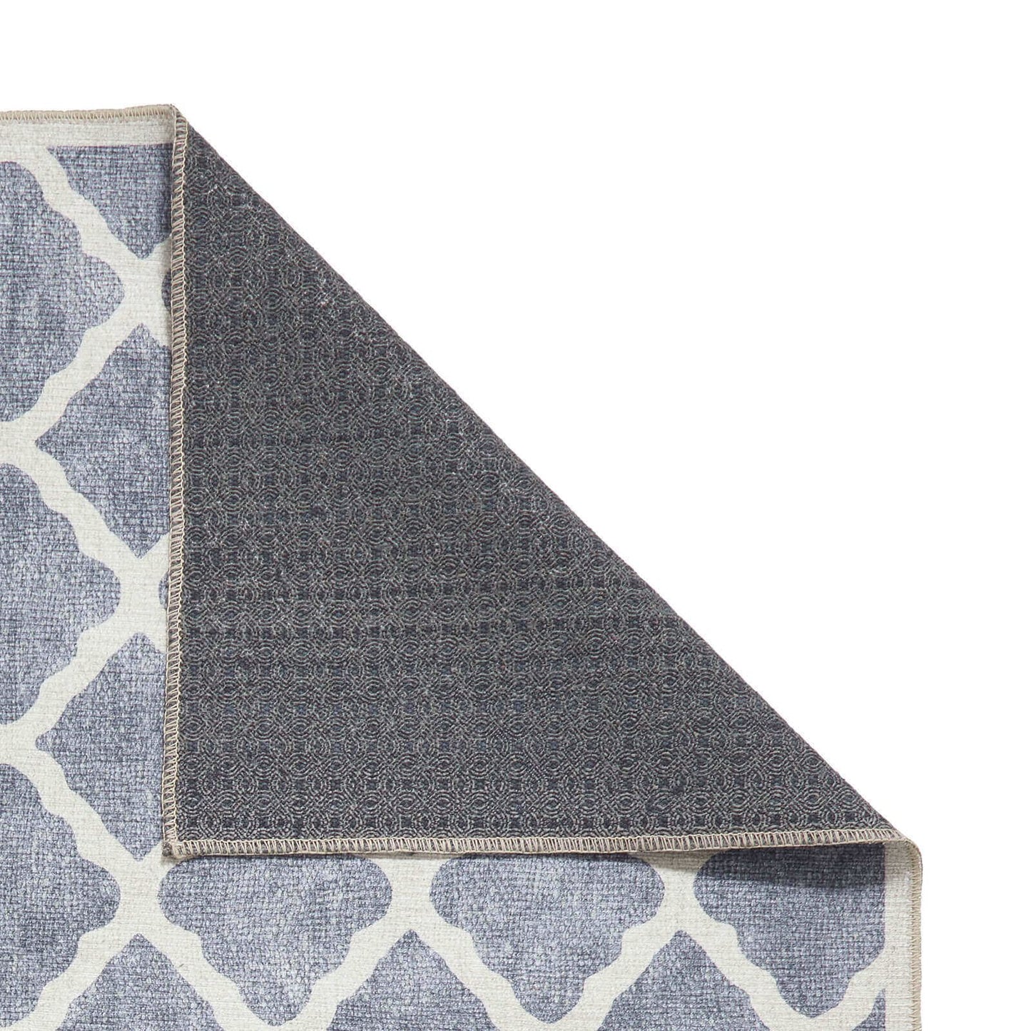 Coral H1063 Blue Modern Washable Rug