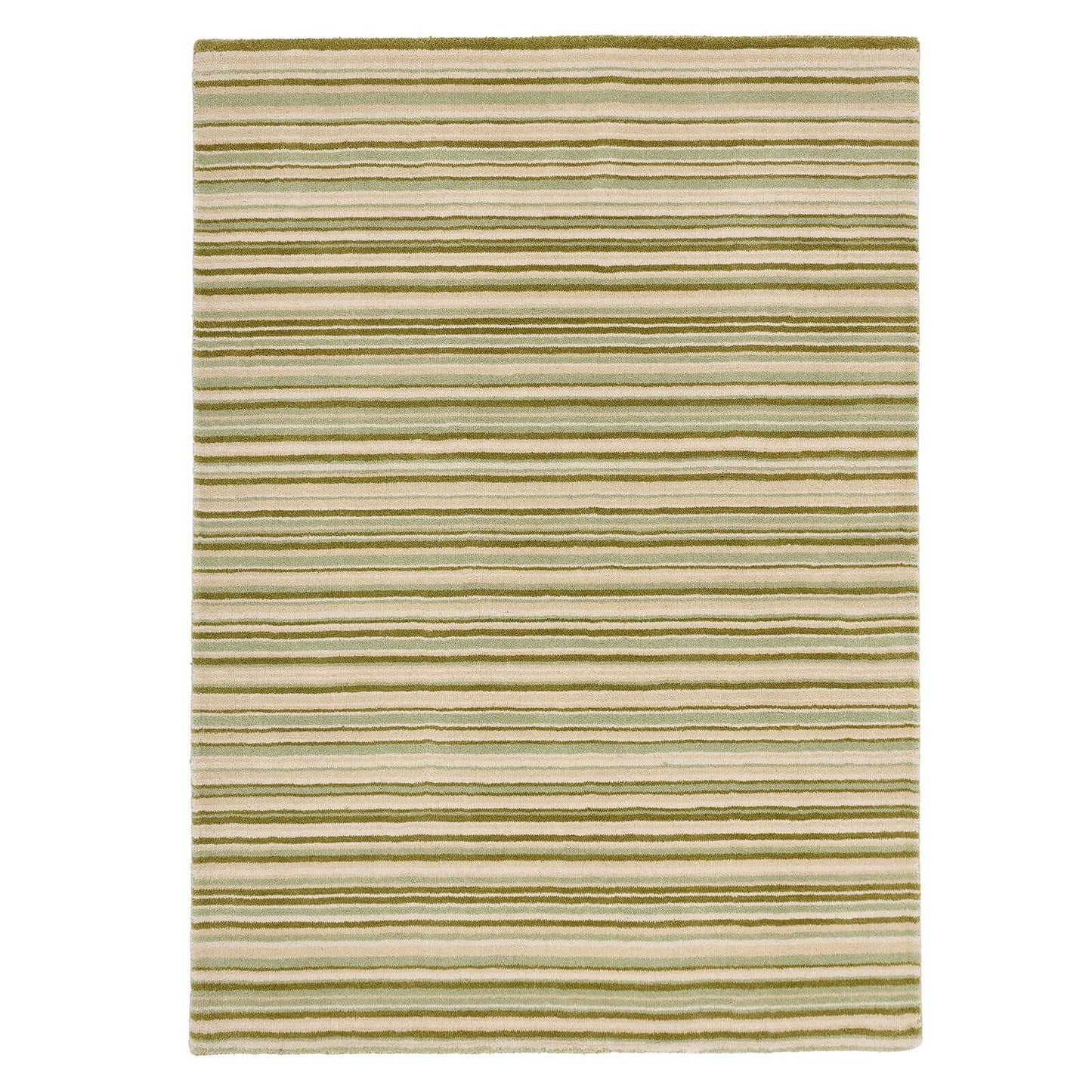 Origins Fine Stripes Green Rug - 80 x 150cm (2ft 6" x 5ft 0")