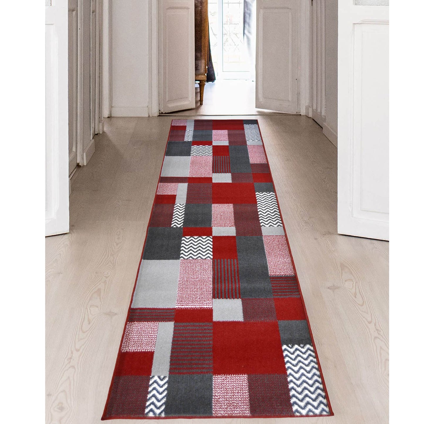 Maestro Montreal Red Blocks Rug