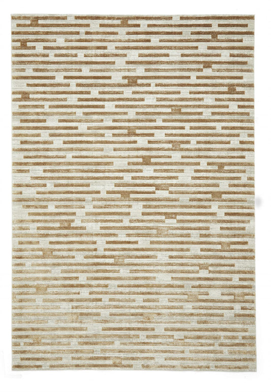 Mirage MR16 Beige Modern Abstract Rug - 200 x 290cm (6ft 6" x 9ft 6")