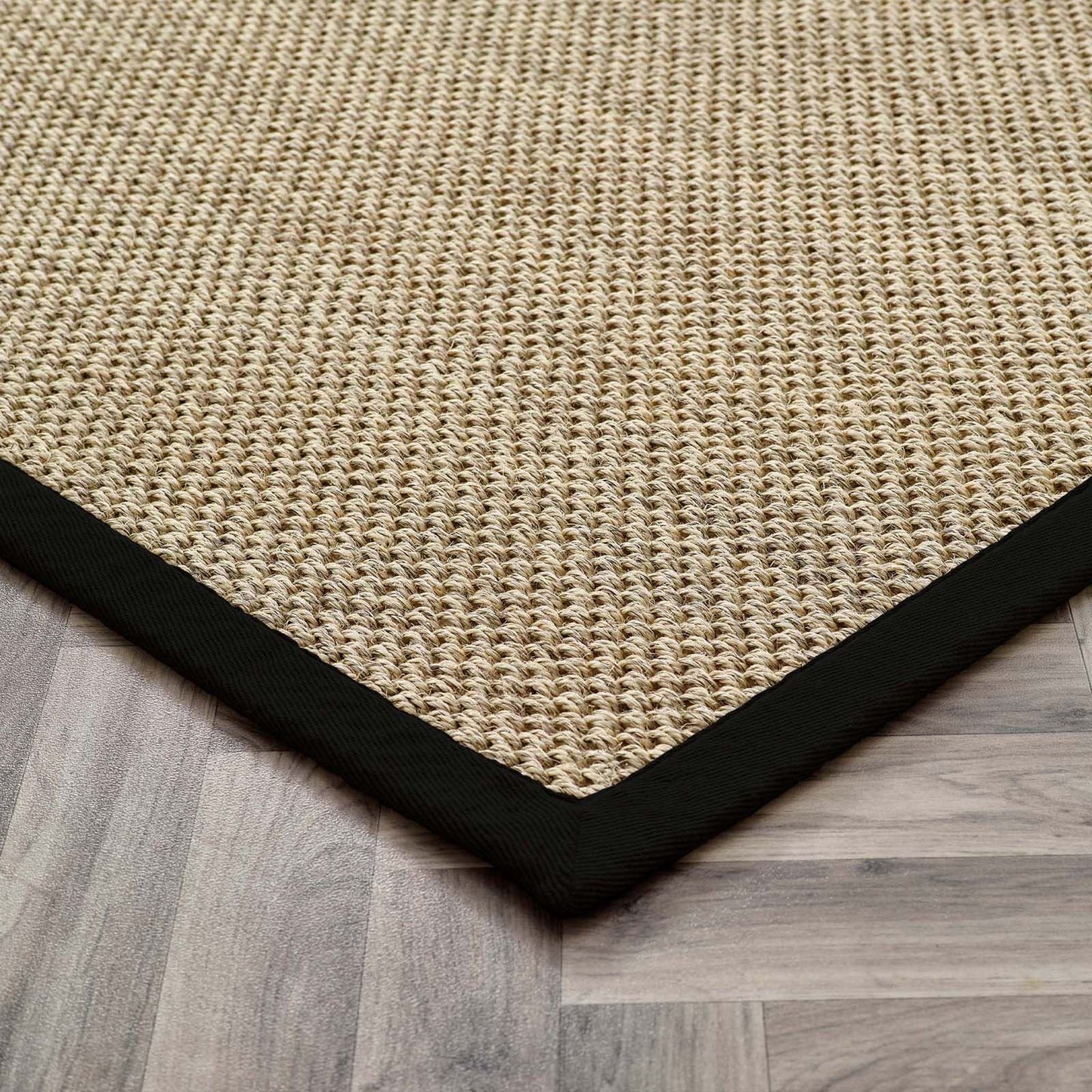 Origins Sisal Light Beige with Black Border 67x200