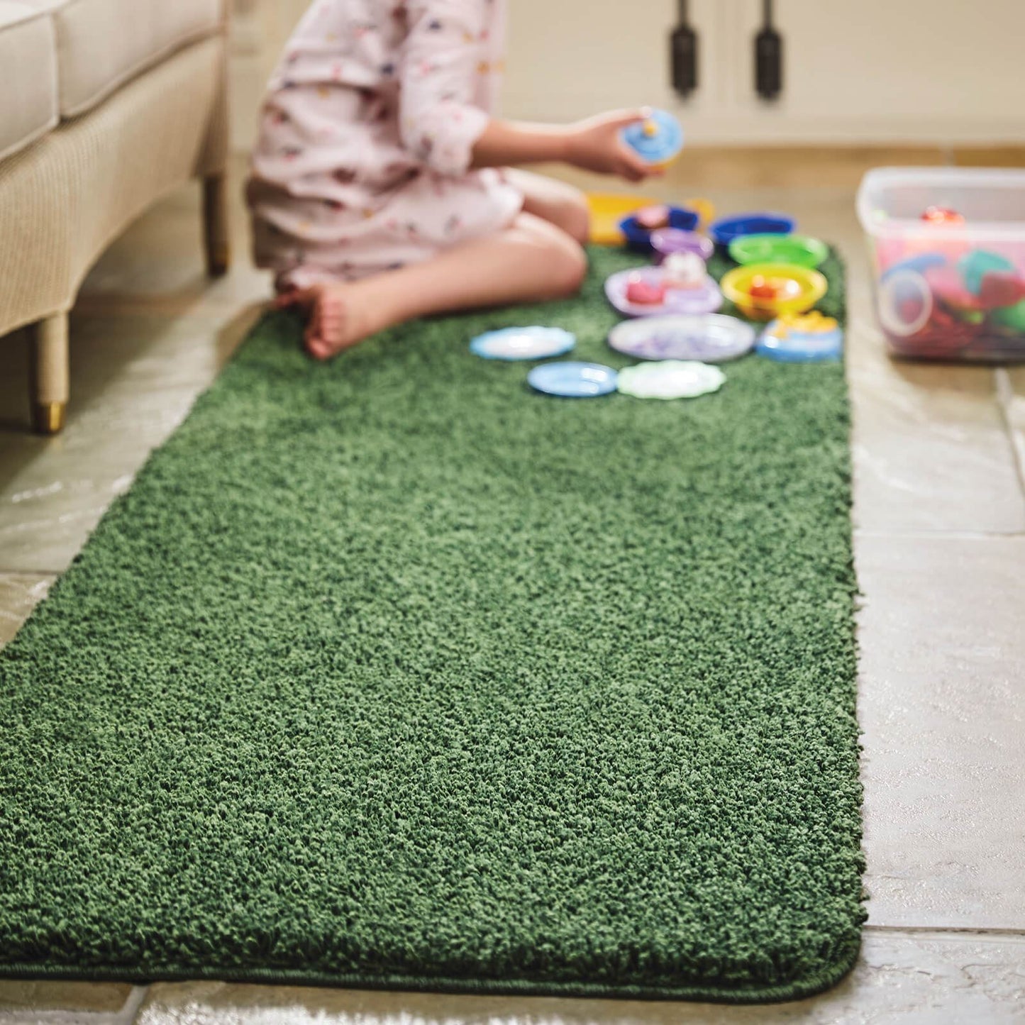 My Rugs Forest Green Plain Rugs