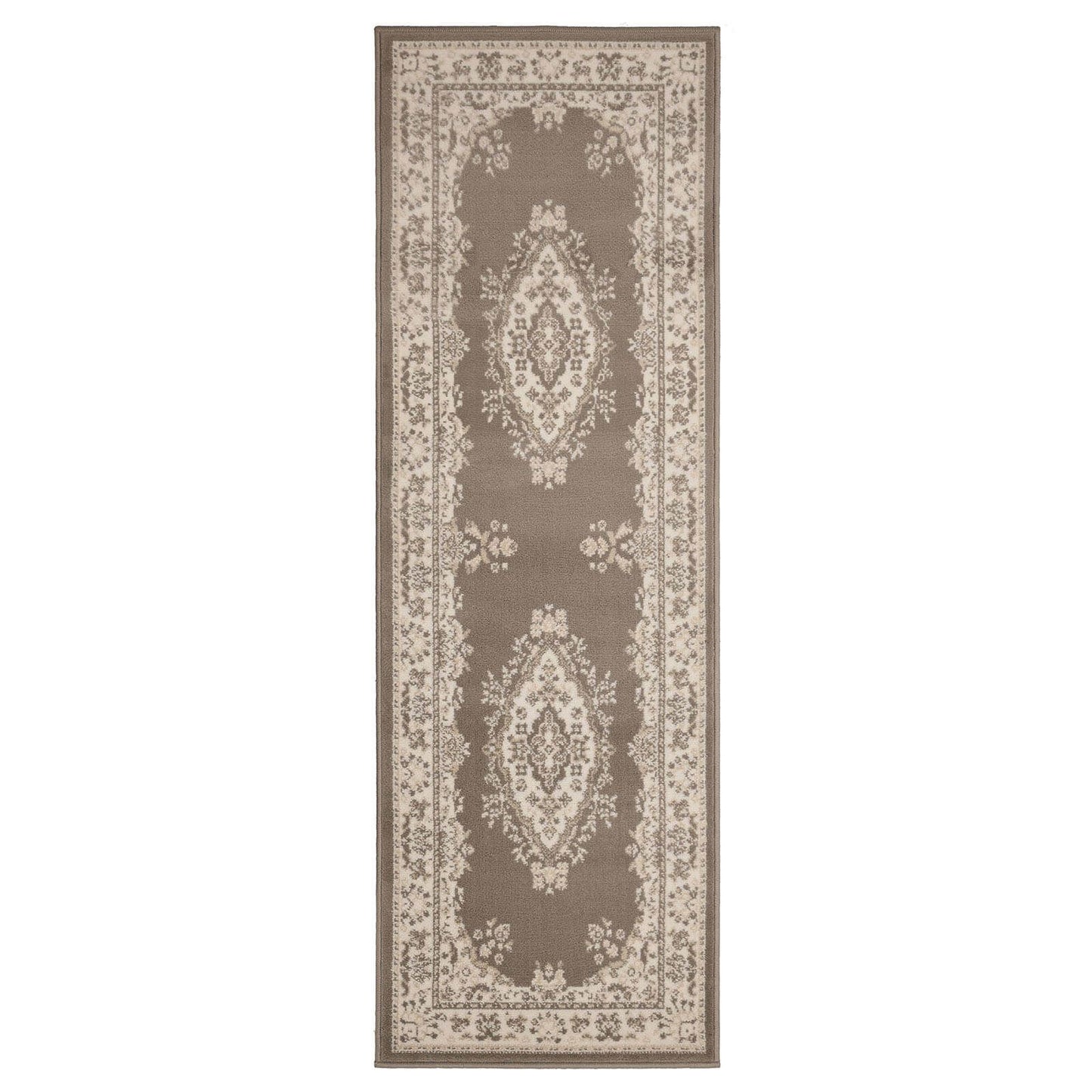 Maestro Taupe Traditional Rug - 067 X 300cm Hall Runner