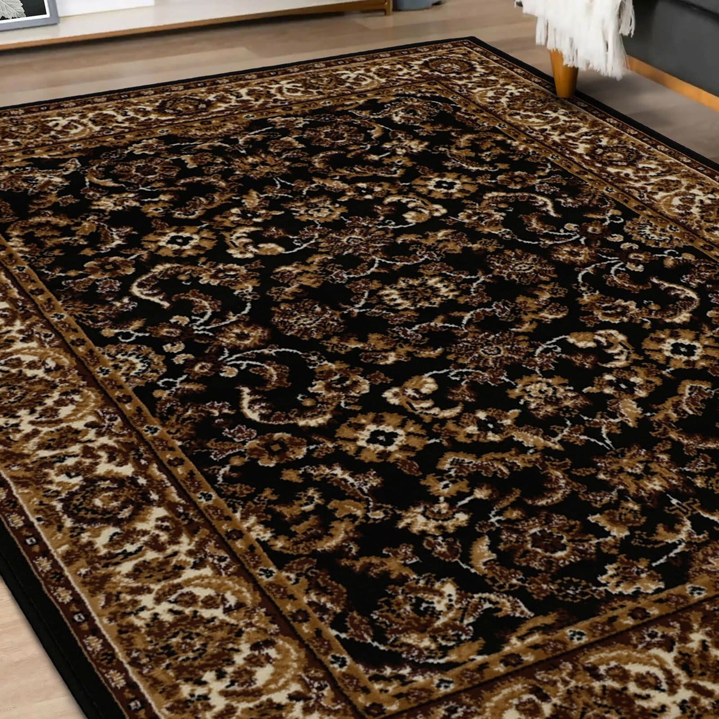 Maestro Beluchi Black Traditional Rug