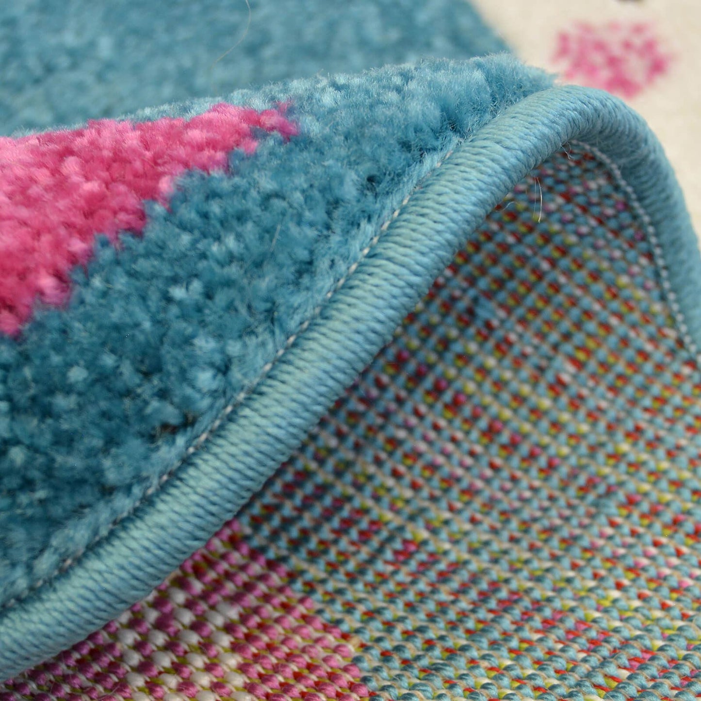 Colour Pop Unicorn Kids Multi Rug - 100 X 100cm (3ft 2" x 3ft 2")